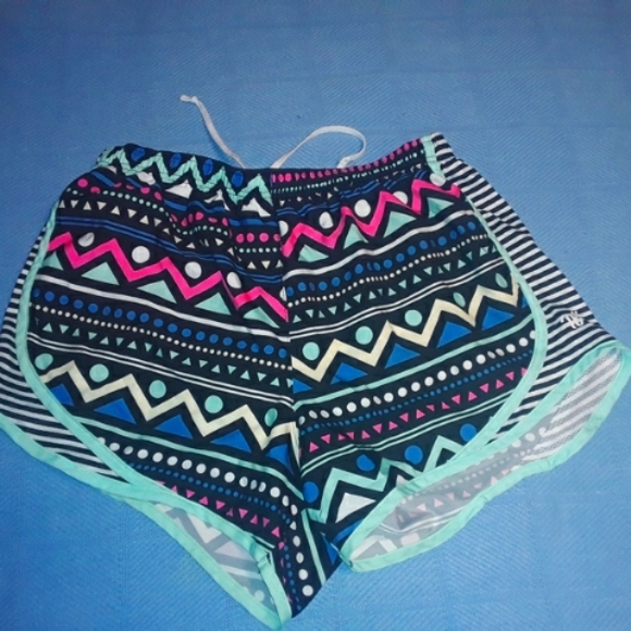 Womans Size Small Shorts Running Sports Multicolored Abstract Shorts - Picture 4 of 5